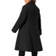 thumbnail image 3 of Abrigos de mujer de tallas grandes GRACE & GRANDEUR, con solapa de muesca, doble botonadura, elegante, abrigo de invierno en línea A, abrigo de guisante 1X negro, 3 of 6