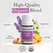 Pranarom - Down Time Wellness Blend 5ml - Diffusing for Relaxation Ambiance - Promotes Rest and Relaxation - 100% Certified Organic Oils - Calming and Soothing Aroma - Versatile Usage Options