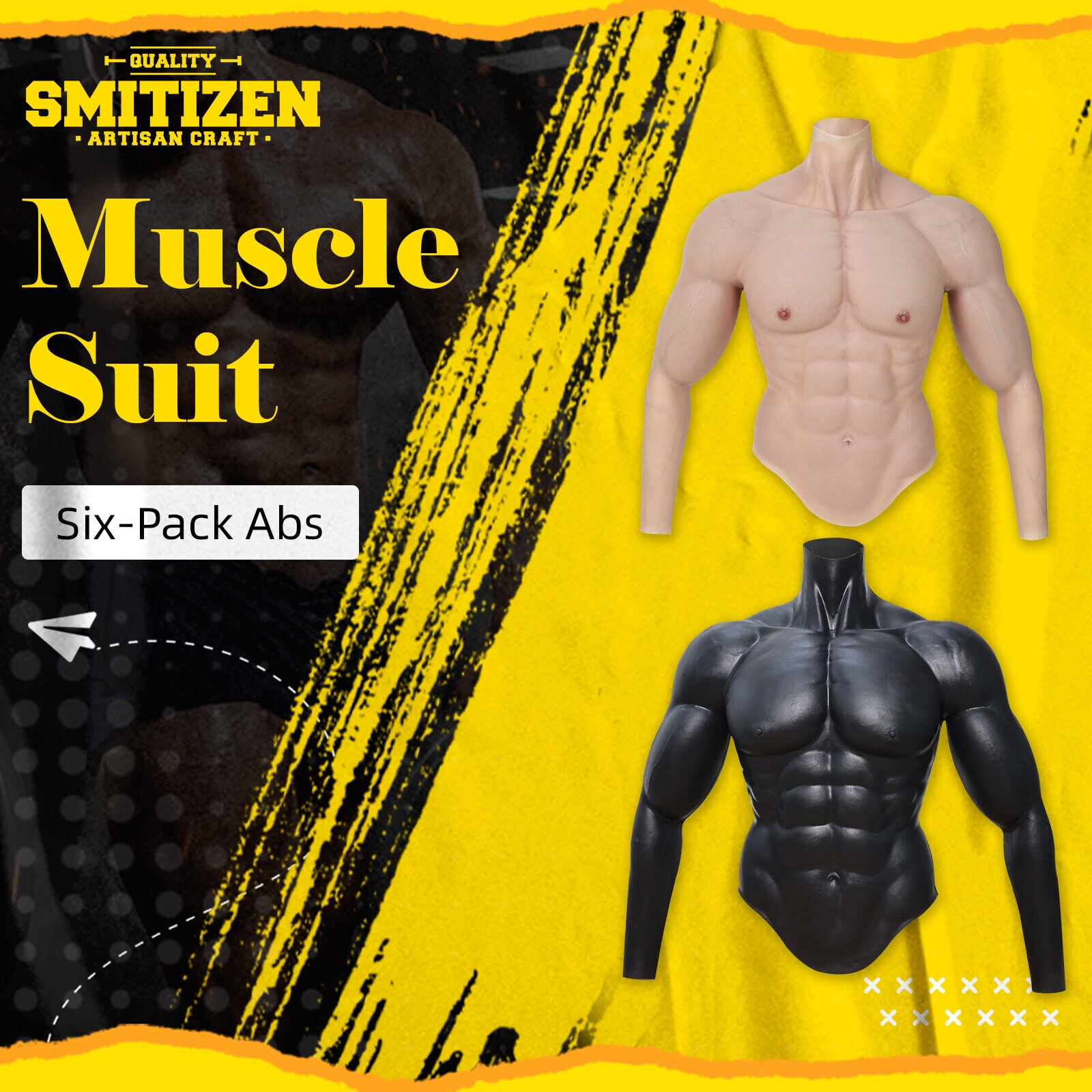 Amazon.com: SUNWEII Silicone Muscle Suit Strengthen Cosplay Realistic Fake  Muscle Suit with Arms Realistic Chest for Stage and Film Props, Cosplay,  Party, Actor, ladyboy,4# : Clothing, Shoes & Jewelry