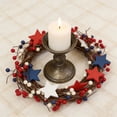 thumbnail image 5 of Orangide Patriotic Wall Wreath Red White Blue Stars Decoration, Front Door Hanging for 4th of July Veterans Day Memorial Day Parties, Indoor Outdoor Home Decor, 5 of 6