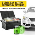 thumbnail image 6 of VEVOR Portable Car Freezer, 100 Quart Portable Refrigerator Freezer, 95L Dual Storage Zone Camping Freezer, -4℉~68℉ 12 Volt Fridge Freezer, Car Freezer for Car and Home Use, DC 12/24V, AC 100-240V, 6 of 9