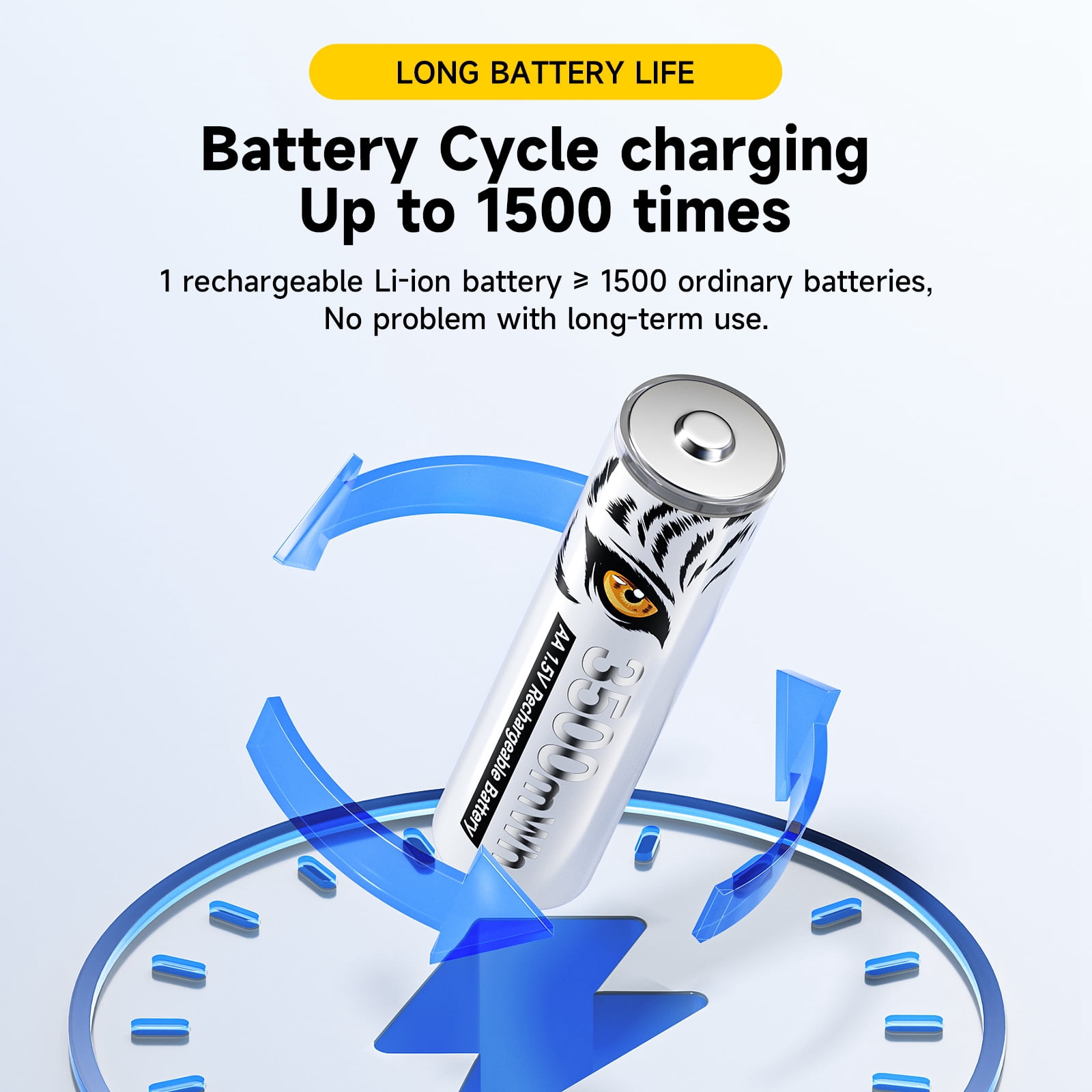 Palogreen AA Rechargeable Battery 16-Pack 1.5V Lithium Double A Batteries 3500mWh with Battery Case fot Solar Light