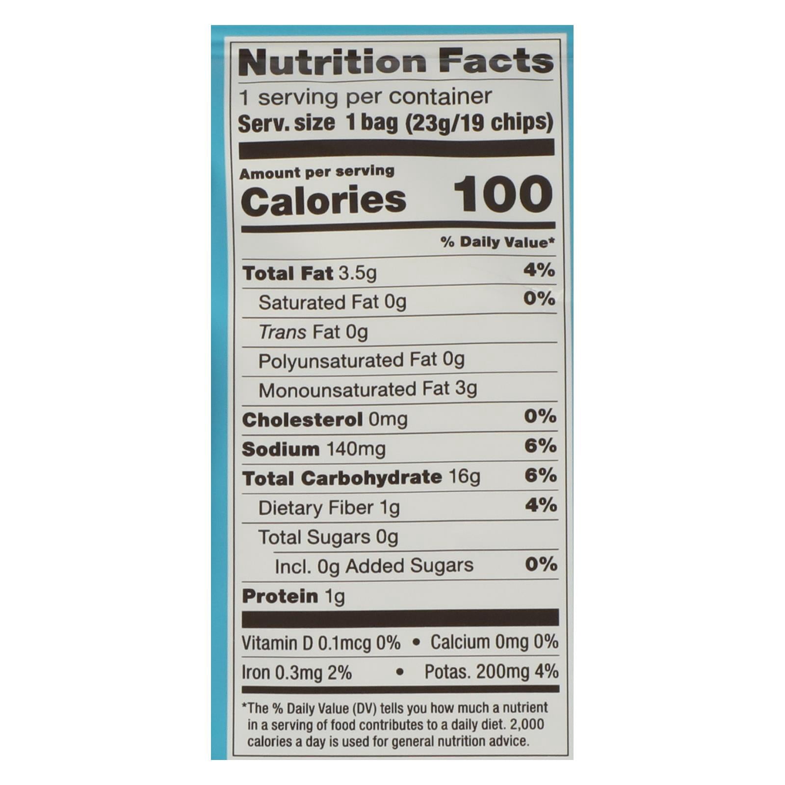 0.8 oz Bag Potato Chips - Sea Salt Flavor (24/Carton)