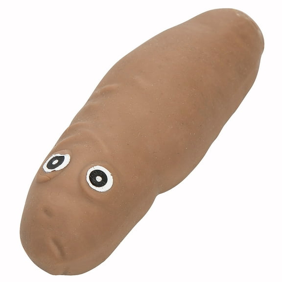Fun Express 1 1/2" x 6 1/2" Stretchy Sand-Filled Poop Toys with Eyes - 12 Pieces