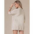 thumbnail image 3 of DARING DIVA Women's Lightweight Open Front Crochet Cardigan Sweaters S Khaki, 3 of 6