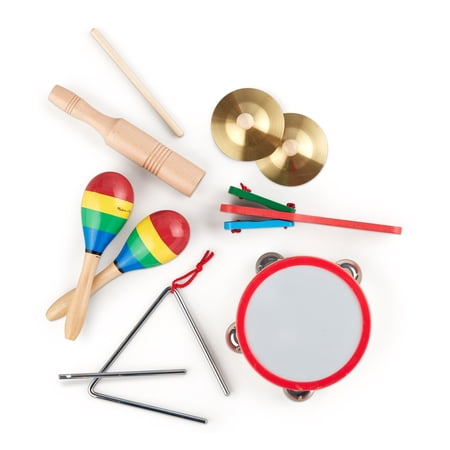 Melissa & Doug Band-in-a-Box Clap! Clang! Tap! 10-Piece Musical Set  Toddler Toys