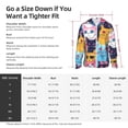 thumbnail image 3 of KLL Colorful Cats Pattern Art Print Men's Women’s UPF 50+ Sun Protection Outdoor Hoodie Jacket Long Sleeve Fishing Hiking Performance Shirt- XX-Large, 3 of 5