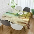 thumbnail image 5 of Vintage Palm Tree Rectangle Tablecloth Waterproof Polyester Table Clothative Stain Resistant & Wrinkle Resistant Washable Table Cover for Dining Table/Party/Camping 60x120 Inch Decor Gift, 5 of 7