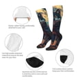 thumbnail image 5 of Vsdgher Starry Sky Moon Wolf Leader Print Thigh High Socks Extra Long Stretchy Sock Women Over Knee High Opaque Stocking Daily Wear, 5 of 5