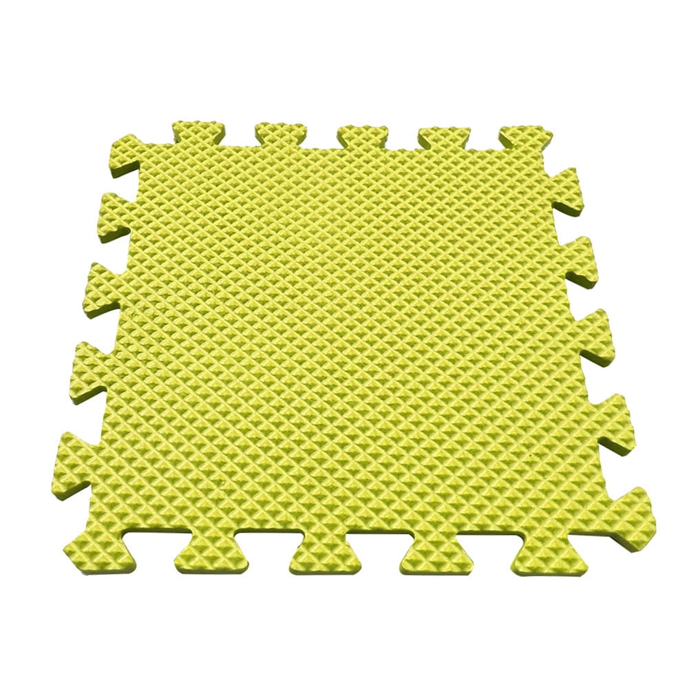Farfi 30x30cm Solid Color Thicken EVA Foam Baby Crawling Antislip Puzzle Play Mat (Yellow