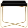 thumbnail image 3 of Mesa auxiliar VidaXL MDF con marco de alambre de acero negro/dorado, 3 of 7