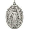 thumbnail image 1 of Sterling Silver Antiqued Miraculous Medal (42 X 25) Made In United States qc3493, 1 of 2