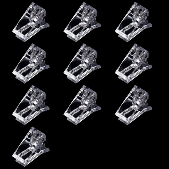 RAGUPEL 10 PCS Nail Tips Clip for Quick Building Polygel Plastic Finger Extension for DIY Manicure Nail Art