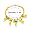 thumbnail image 3 of Fruit Inspired Banana Flower Beaded Necklace Multi Layer Jewelry For Women Fashion Resin Chain Accessory, 3 of 8