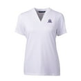 thumbnail image 2 of Women's Cutter & Buck White Northwestern Wildcats Forge Stretch Blade V-Neck Top, 2 of 3