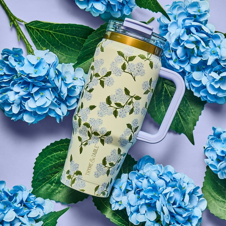 Thyme & Table 32oz Stainless Steel Luna Tumbler with Handle and
