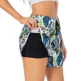 thumbnail image 3 of Lsque Game All Day Printed Women's Running Shorts with Liner Pockets,Elastic Quick Dry Workout Athletic Gym Yoga Shorts,Womens High Waist Shorts-, 3 of 9