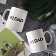 thumbnail image 3 of Number 1 Dad Coffee Mugs 15 OZ Sublimation Mugs,Double-sided Printing Ceramic Cups Ceramic Mugs for Coffee,Tea,Hot Cocoa, 3 of 4