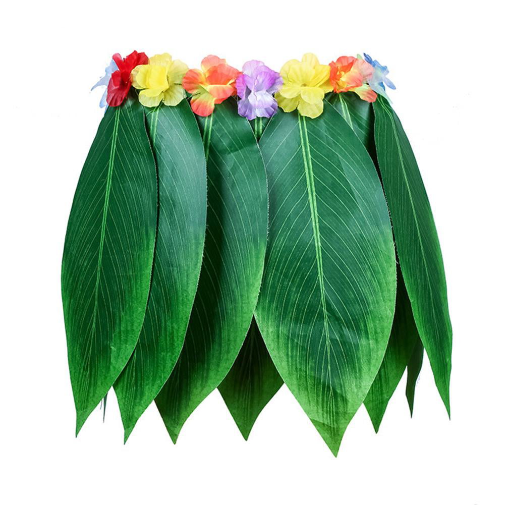 Lacyie Hawaii Party Simulated Small Flower Leaves Hula Skirt Costume Beach Party Decoration