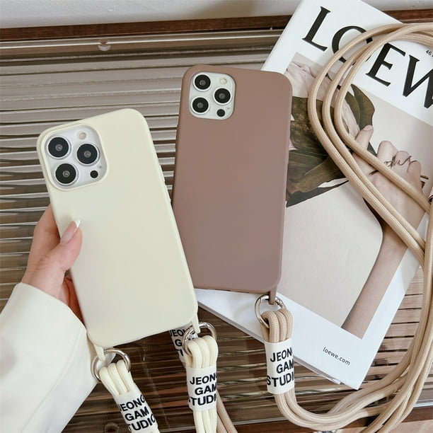 OneFlow «Twist Case» Funda Con Correa Para Teléfono Móvil Compatible Con Huawei P10 Lite, Funda Colgante Para Teléfono Inteligente, Hecha De Silicona, Negro Plata
