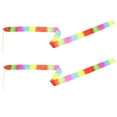 thumbnail image 4 of UNOMOR 2Pack Twirling Rod Ribbons Gymnastics Dance Ribbons Wood Assorted Color For Christmas Program, 4 of 8