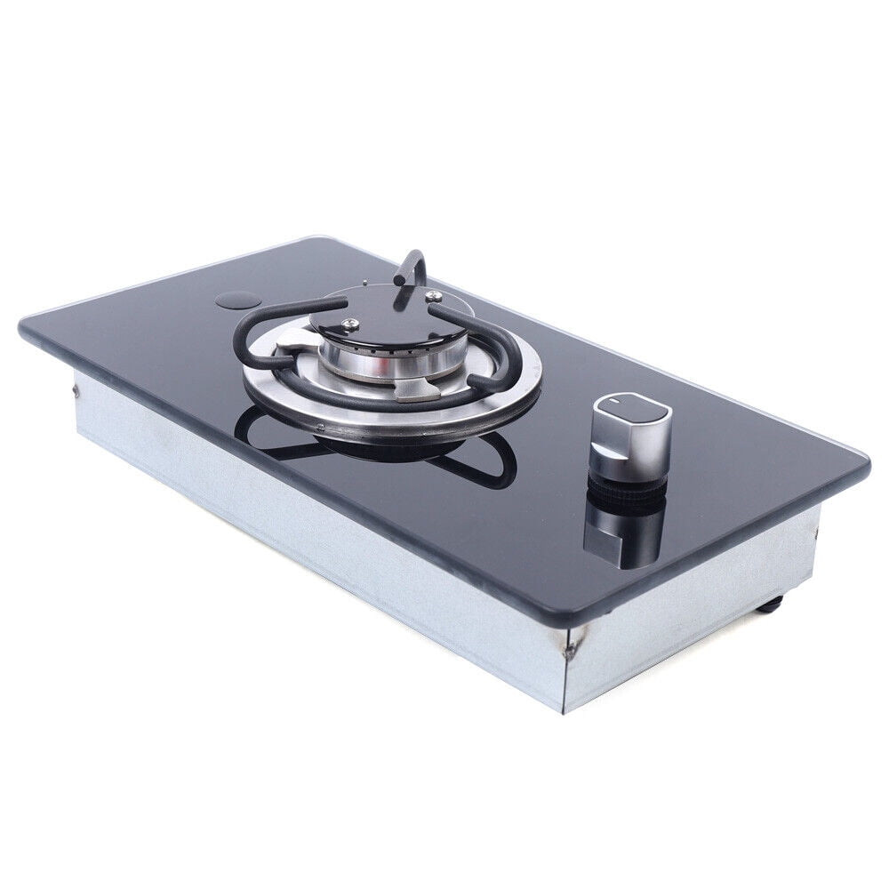 1 Burner Gas Cooktop Boat Caravan RV Camper LPG Gas Stove Hob W/Tempered Glass