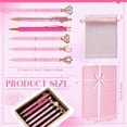 thumbnail image 2 of WuPing 6 Pcs Pink Pens, Metal Crystal Diamond Pen with Black Ink, Pens for Journaling, Office Supplies Fancy Pens for Women, 2 of 11