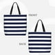 thumbnail image 2 of Easygdp Navy Blue And White Stripes Bolsa Tote para Mujer, Bolso de Hombro para Trabajo, Playa, Viajes, Compras y Supermercado, 2 of 7