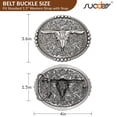 thumbnail image 3 of SUOSDEY Western Belt Buckle for Men Women Rodeo Texas Longhorn Bull Cowboy Cowgirl Belt Buckle, 3 of 7