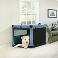 thumbnail image 6 of Petsfit 36 Inch Portable Large Dog Kennel, Adjustable Fabric Cover by Spiral Iron Pipe,Soft Collapsible Dog Crate Blue, 6 of 11