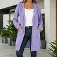 thumbnail image 2 of FYEGRE Indoor Warm-Up Ladies' Hoodie Women's Long Sleeve Zippered Hooded Sweatshirt Jacket for Casual Fall and Winter Wear Comfortable Full Zip Outerwear Light Purple XXL, 2 of 4