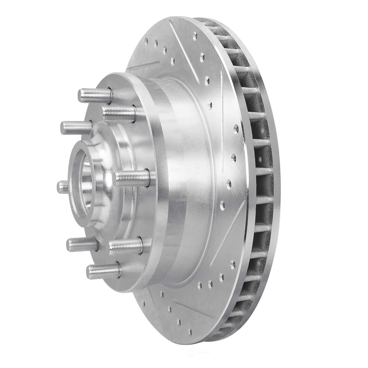 Dynamic Friction Company 631-48021R DFC Brake Rotor - Drilled And Slotted - Silver