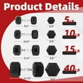 thumbnail image 2 of Flexwave Strength Training Dumbbells, 70lb / 80lb / 90lb / 110lb / 120lb / 130lb / 140lb / 160lb, 2 of 6