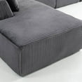 thumbnail image 6 of GVN Living Room Sofa, Floor Couch, U-Shaped Multi Person Modular Compression Sofa for Living Room, Black, 6 of 14