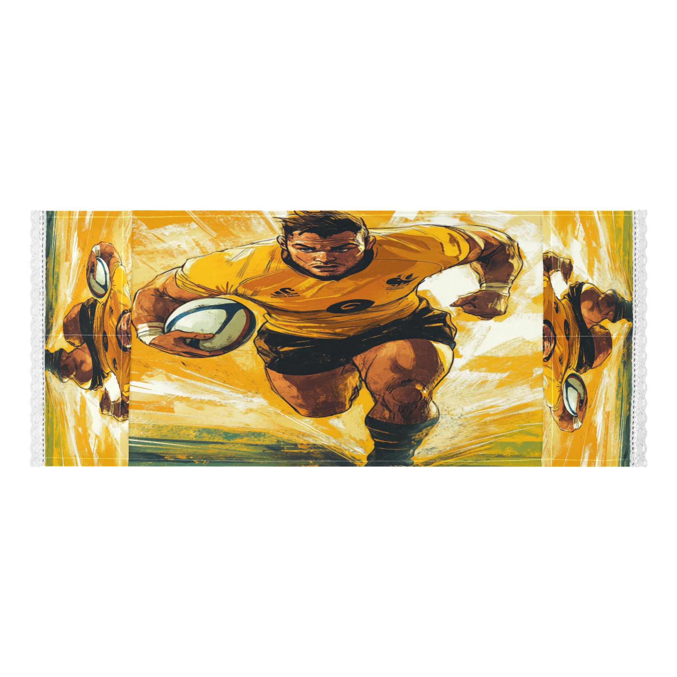 WOBOGO Rugby Player Running on The Field Of Play Washing Machine Cloth Dryer Refrigerator Top Cover Protective Non-Slip Mat For Kitchen Laundry