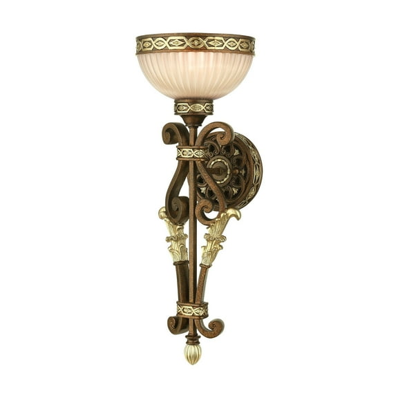 Livex Lighting Seville Wall Sconce in Palacial Bronze with Gilded Accents