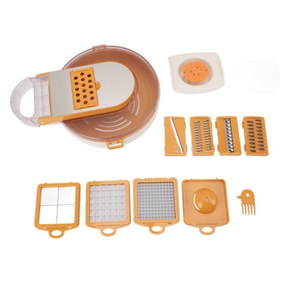5-in-1 Vegetable Chopper Multipurpose Food Slicer and Grater with Drain Basket for Kitchen