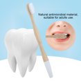 thumbnail image 1 of Blanco de bambú del cuidado bucal de los adultos suaves amistosos del cepillo de dientes de la manija del cepillo de pelo de Eco, 1 of 11