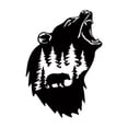 thumbnail image 1 of Arte de Pared de Metal con Oso, Decoración de Oso de Metal, Decoración para el Hogar y la Oficina, Esculturas de Pared de Metal con Animales para Montar en la Pared., 1 of 8