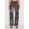 thumbnail image 4 of Womens Daisy Mineral Wash Straight Leg Utility Jeans, 4 of 5
