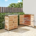 thumbnail image 3 of Outsunny Armoire de Rangement en Bois, Remise de Jardin Extérieure avec Tablette, Naturel, 3 of 10