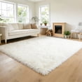 thumbnail image 7 of LUOVEN Soft Fluffy Shag Area Rug, 9*12 Indoor Plush Carpet for Living Room Bedroom Home Decor, White, 7 of 7