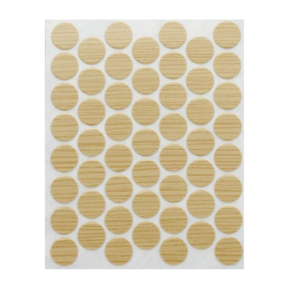 Fastcap 9/16" Self Adhesive Screw pvc Cap Covers Clear Maple, 53 Pack