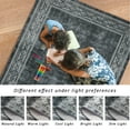 thumbnail image 4 of Tzou Dark Grey 5x7 Elegant Geometric Border Area Rugs, Super Soft Washable Carpet for Living Room Bedroom, Low Pile, 4 of 7