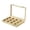 Yellow Linen, variant on 100 Slots Ring Holder Organizer Display Case Box, Rings Tray with Glass Lid, Jewelry Storage Tray with Glass Lid for Women(Beige)