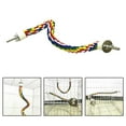 thumbnail image 1 of Braided Swivel Cotton Rope Bird Cage Toy Swing Rope Spiral Rope Toy Accessories 40cm, 1 of 10
