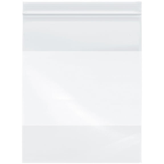 Plymor 8" x 10" (Pack of 200), 2 Mil with White-Block Zipper Reclosable Plastic Bags