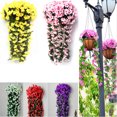 thumbnail image 4 of Wall Hanging Basket Flower For Valentine's Day Wedding Home Decor Realistic Non Toxic, 4 of 5