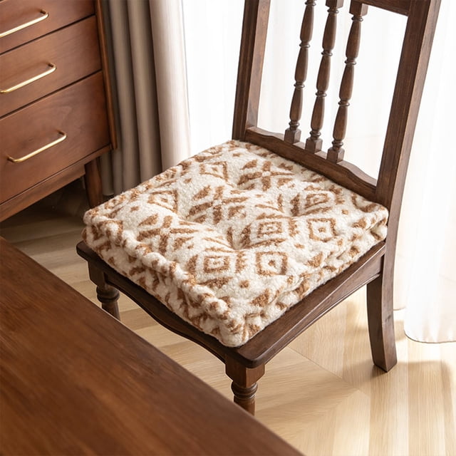 Cojín grueso antideslizante para silla de comedor | Cojín de tela de poliéster | Cojín cuadrado de 43 x 43 cm para cocina y hogar