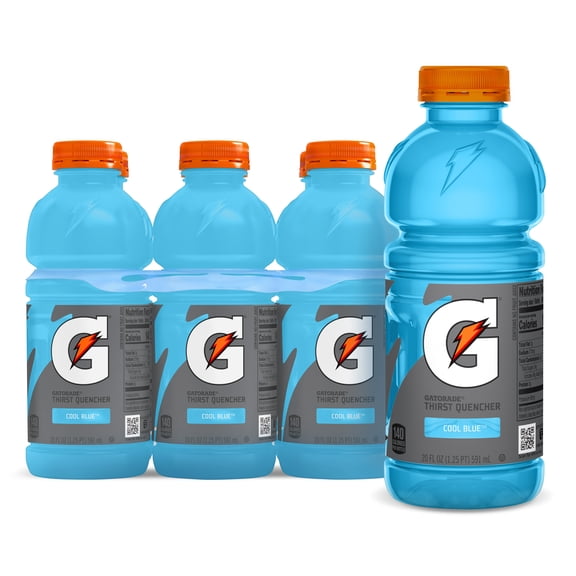 Gatorade Thirst Quencher Cool Blue flavored Sports drink, 20 fl oz 6 Count Bottles